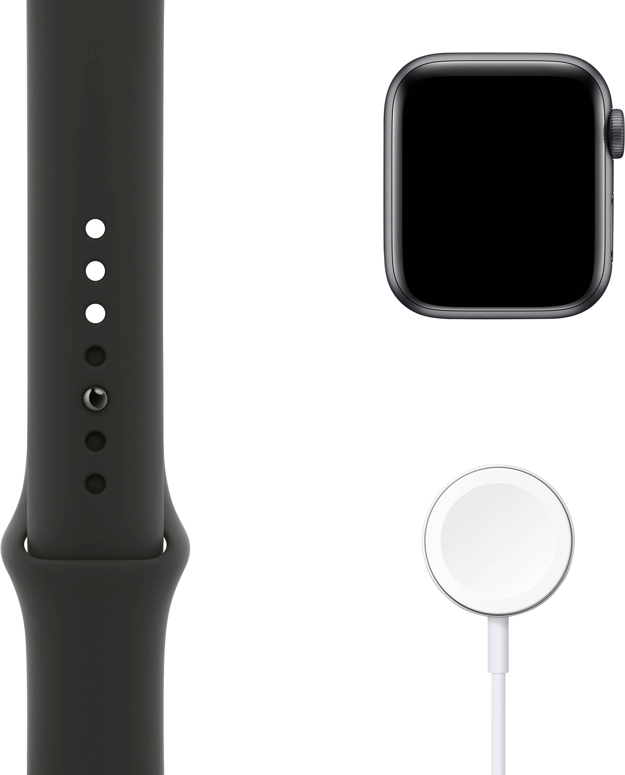 Apple Watch Series 6 GPS 40mm Aluminiumgehäuse Space Grau Sportarmband Schwarz
