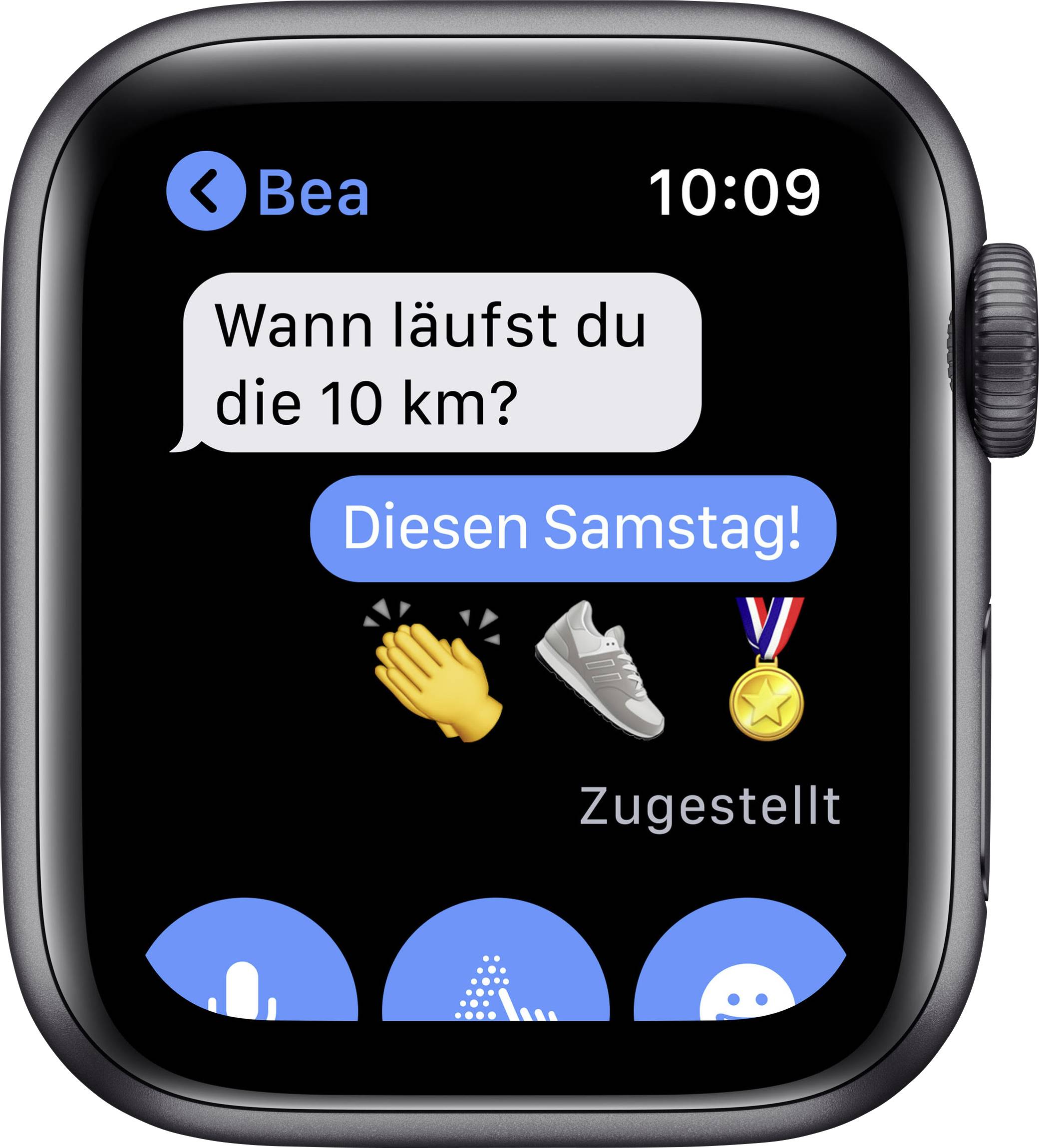 Apple Watch Series 6 GPS 40mm Aluminiumgehäuse Space Grau Sportarmband Schwarz