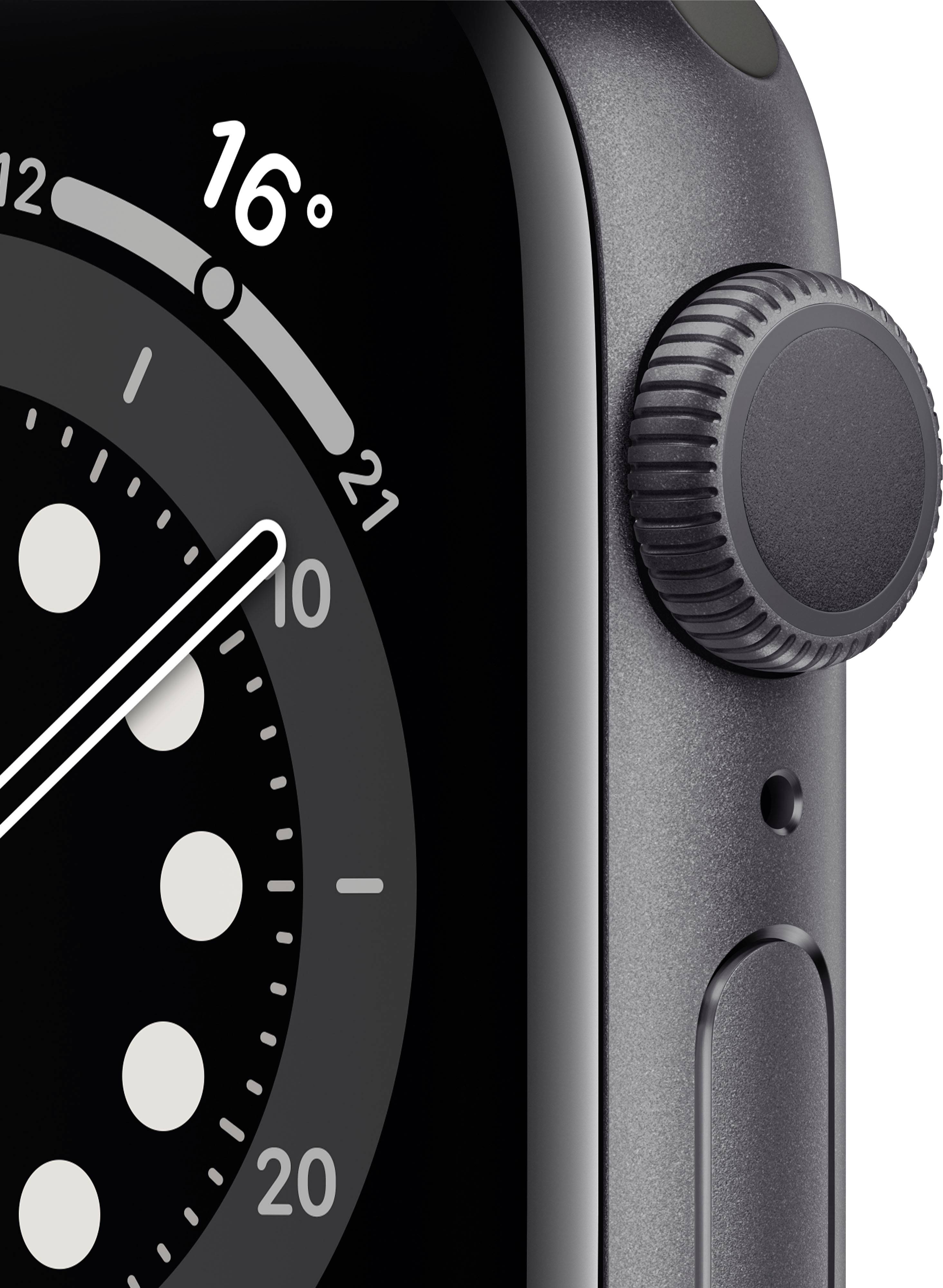 Apple Watch Series 6 GPS 40mm Aluminiumgehäuse Space Grau Sportarmband Schwarz