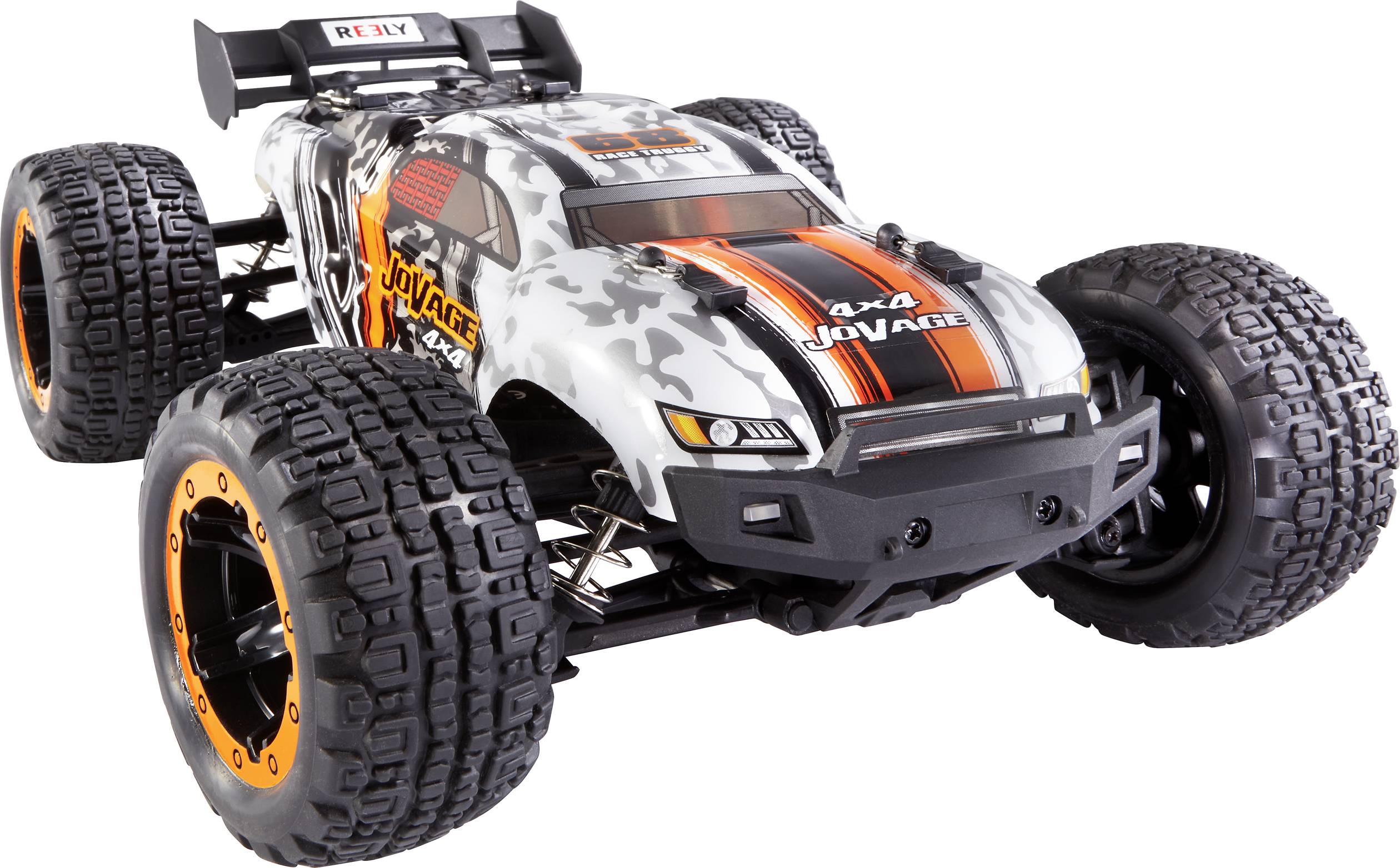Reely Jovage 4x4 Orange, Weiß Brushed 1:16 RC Einsteiger Modellauto Elektro Truggy Allradantrieb (4WD) RtR 2,4 GHz Inkl. Akku und Ladegerät