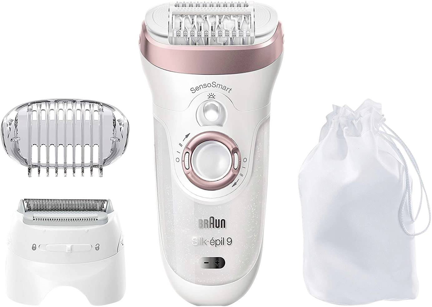 Braun Silk-épil 9 9-720 Epilierer Weiß, Rose