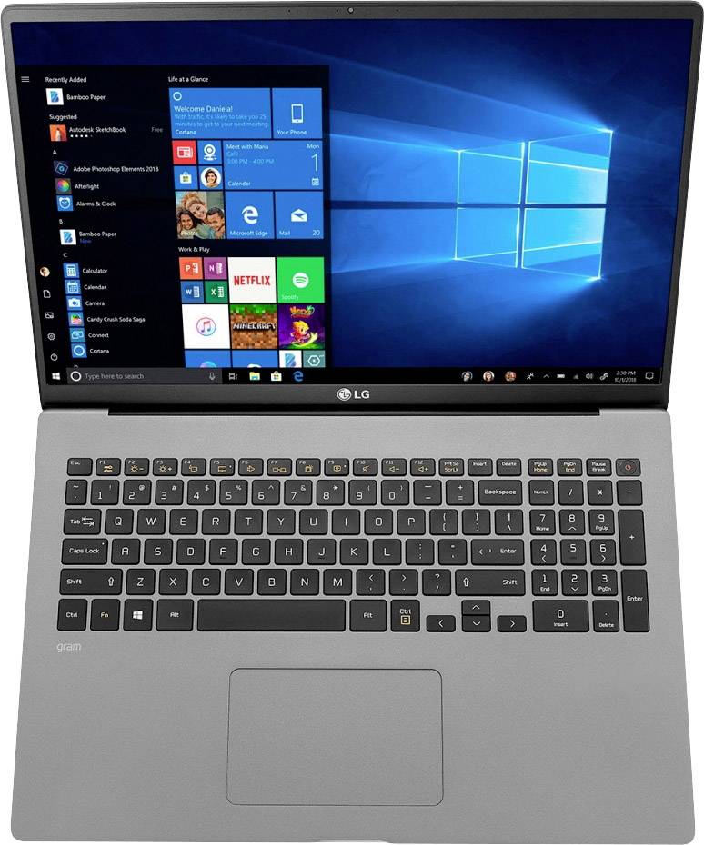 LG Electronics Notebook Gram 17 17Z90N 43.2cm (17 Zoll) WQXGA Intel® Core™ i7 i7-1065G7 16GB RAM 1TB SSD Intel Iris Plus Graphics