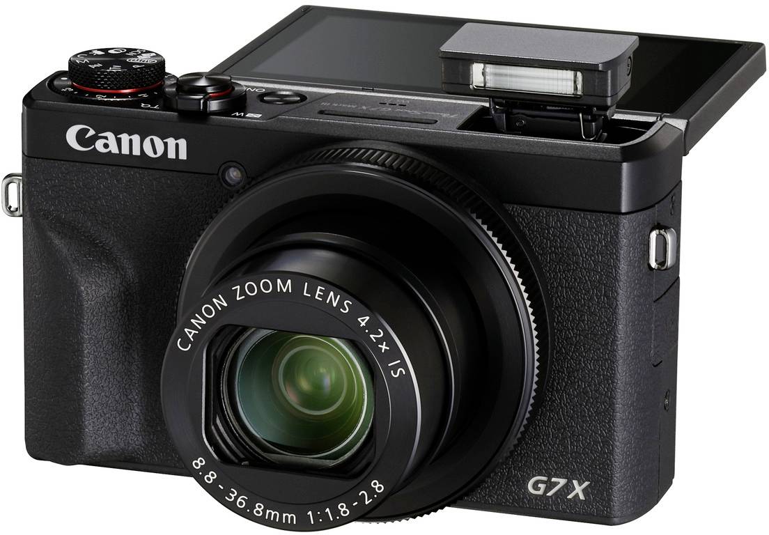 Canon PowerShot G7 X Mark III Digitalkamera 20.1 Megapixel Schwarz 4K-Video, Full HD Video, Bluetooth