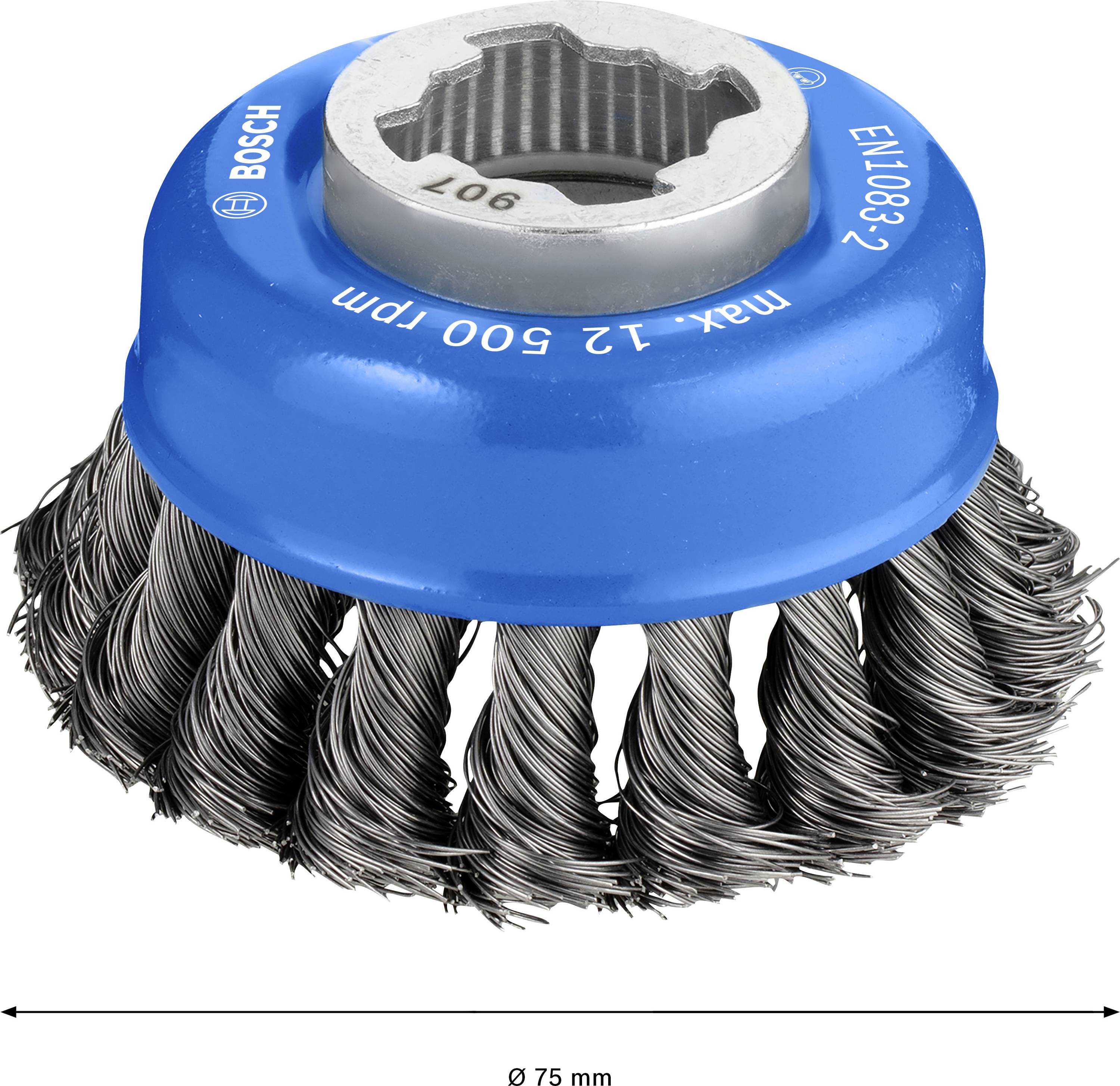 Bosch Accessories X-LOCK Topfbürste 75 mm, gezopfter Stahldraht X-LOCK 2608620726 1St.