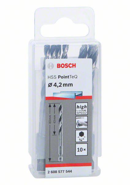 Bosch Accessories 2608577544 PointTeQ 10teilig Spiralbohrer-Set