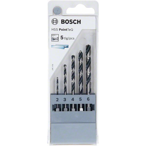 Bosch Accessories 2607002824 PointTeQ 5teilig Spiralbohrer-Set