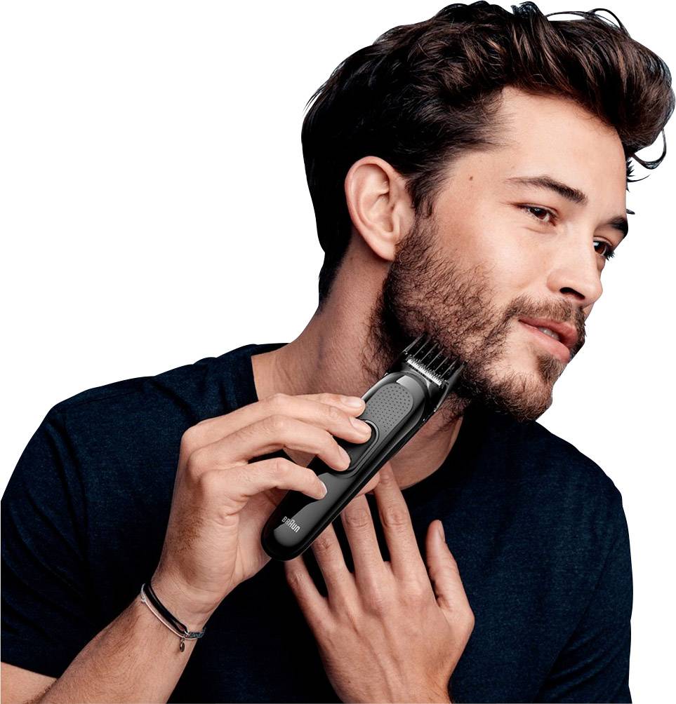 Braun MGK3225 Haarschneider, Bartschneider, Rasierer, Präzisions Trimmer abwaschbar Schwarz