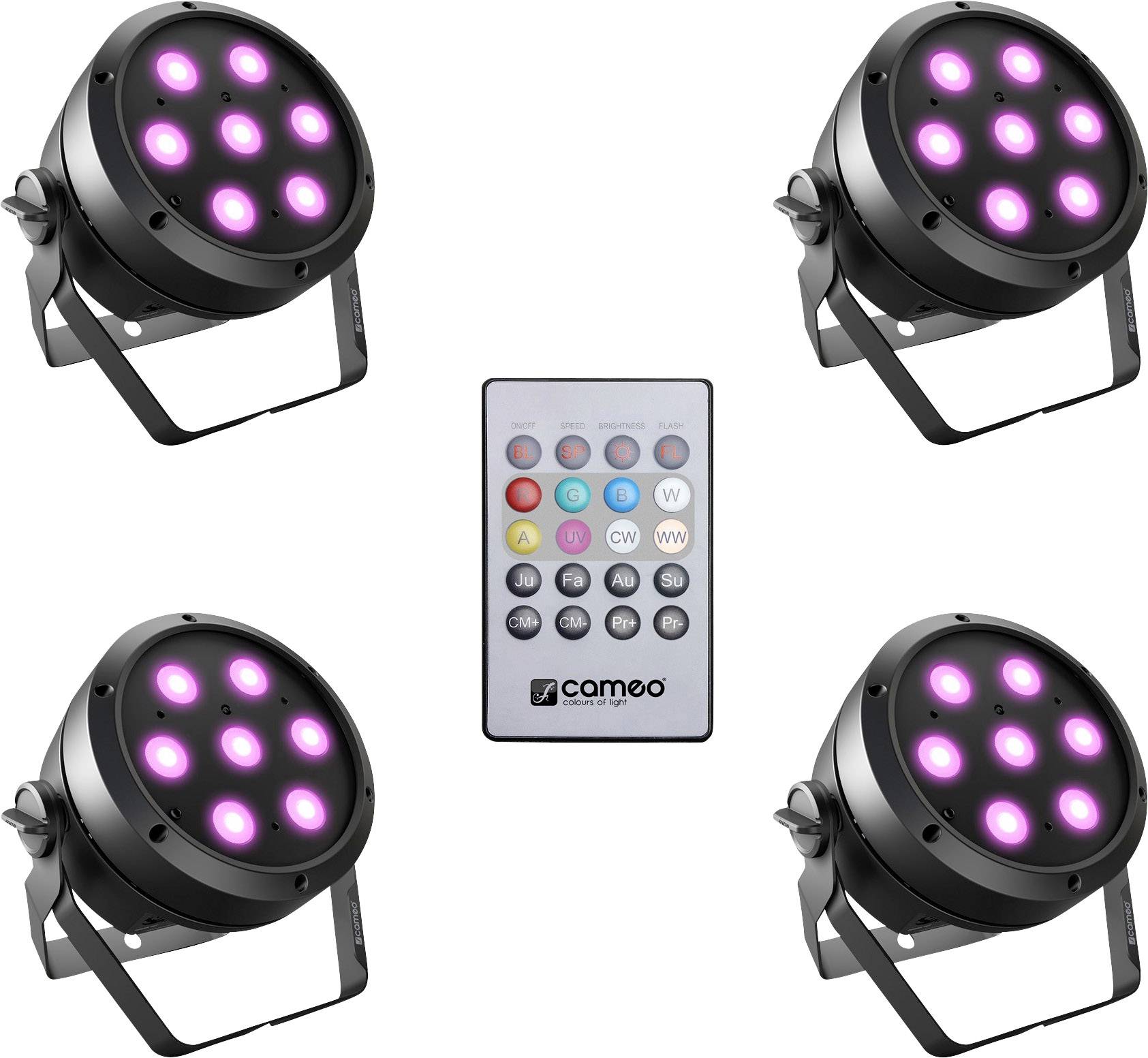 Cameo ROOT PAR 4 SET 1 LED-PAR-Scheinwerfer Anzahl LEDs (Details): 7 4W Schwarz