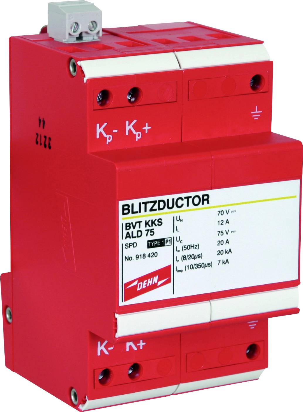 DEHN 918420 BVT KKS ALD 75 Kombiableiter 40 kA 1St.