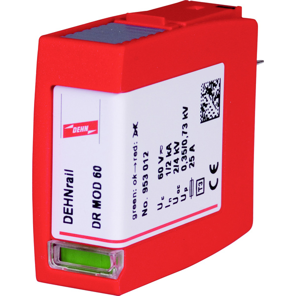 DEHN 953012 Überspannungsableiter Typ 3 Schutzmodul 2-polig 60V für DEHNrail M Überspannungsschutz-Modul 1 kA 1St.