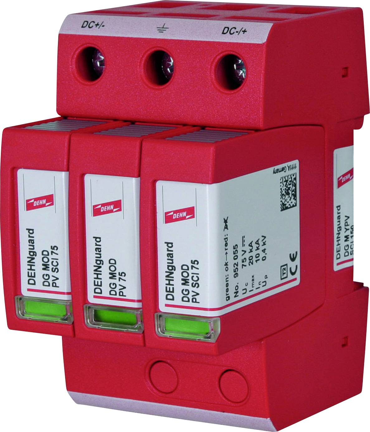 DEHN 952513 Überspannungsableiter Typ 2 DEHNguard M Mehrpolig für PV-Anlagen bis 150V DC Überspannungsableiter 10 kA 1 St.