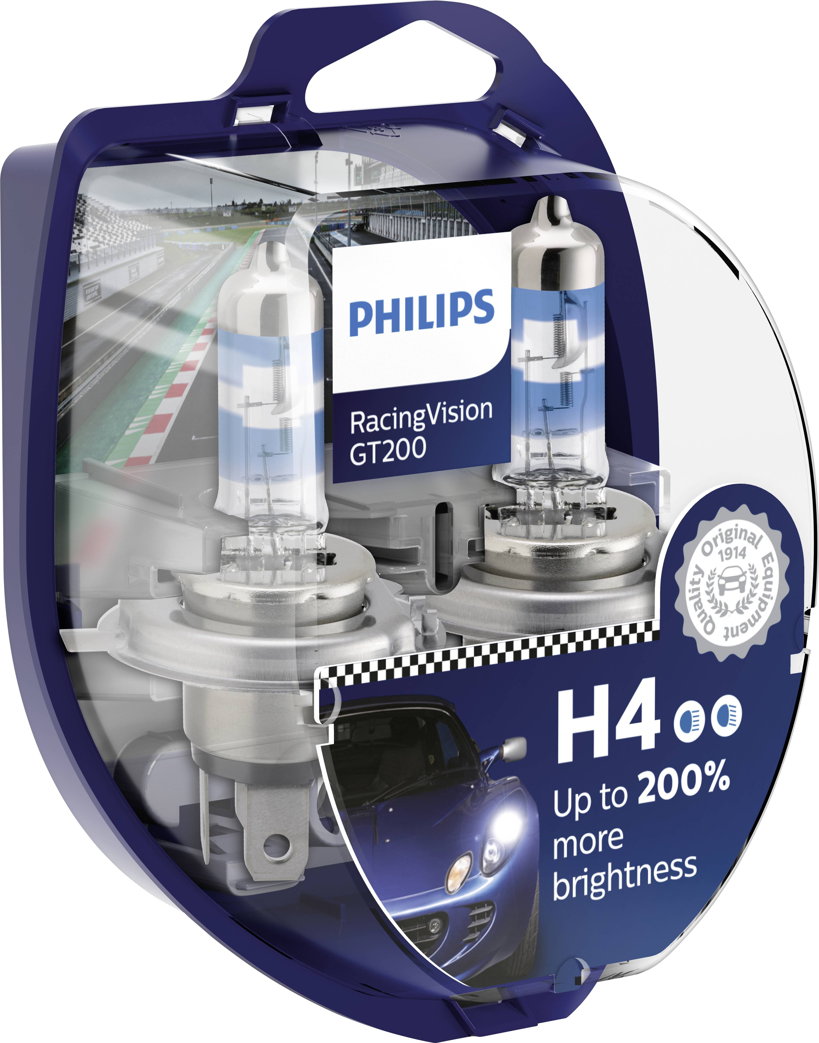 Philips Automotive 12342RGTS2 Halogen Leuchtmittel RacingVision H4 60/55 W 12 V