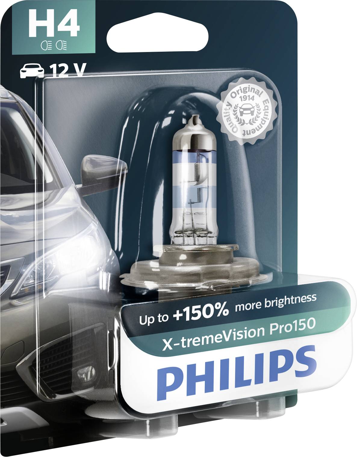 Philips Automotive 12342XVPB1 Halogen Leuchtmittel X-tremeVision H4 60/55W 12V