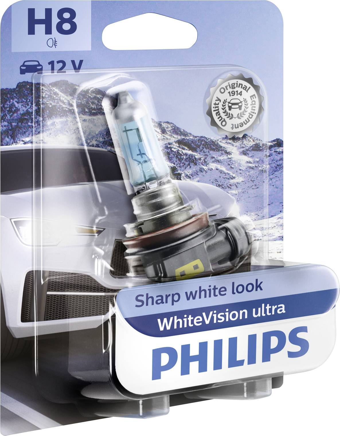 Philips Automotive 12360WVUB1 Halogen Leuchtmittel WhiteVision Ultra H8 35W 12V