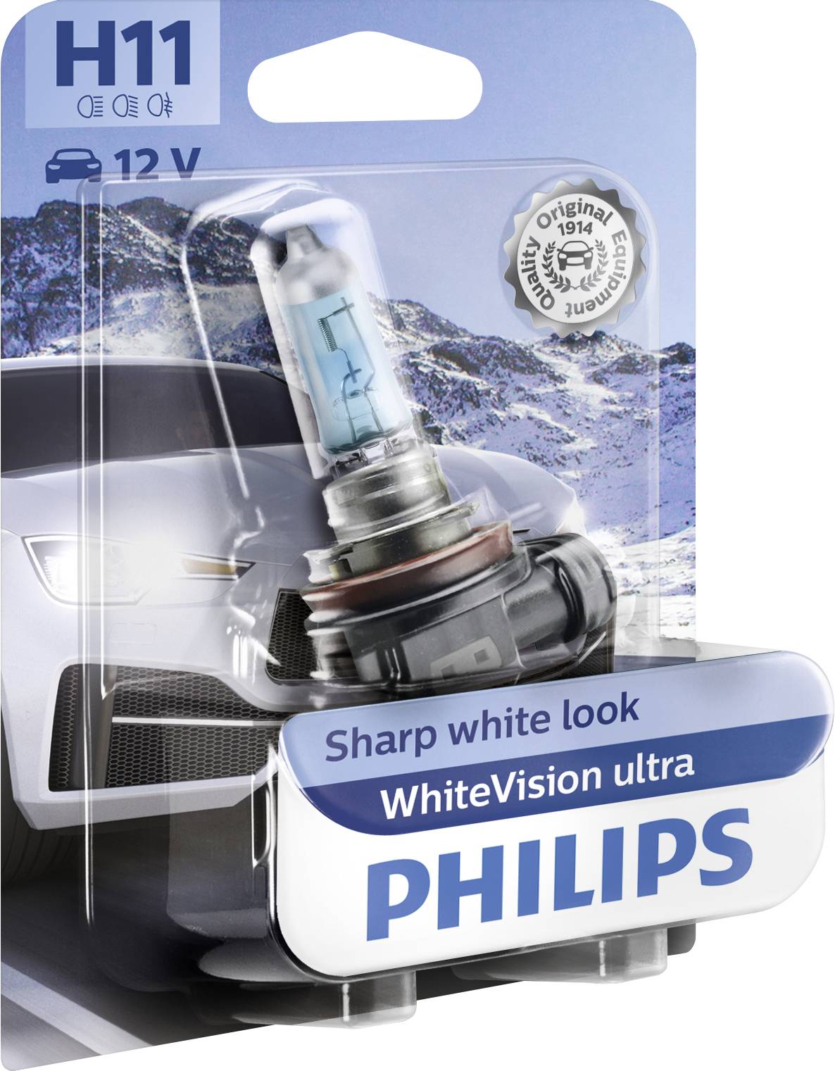 Philips Automotive 12362WVUB1 Halogen Leuchtmittel WhiteVision Ultra H11 55W 12V