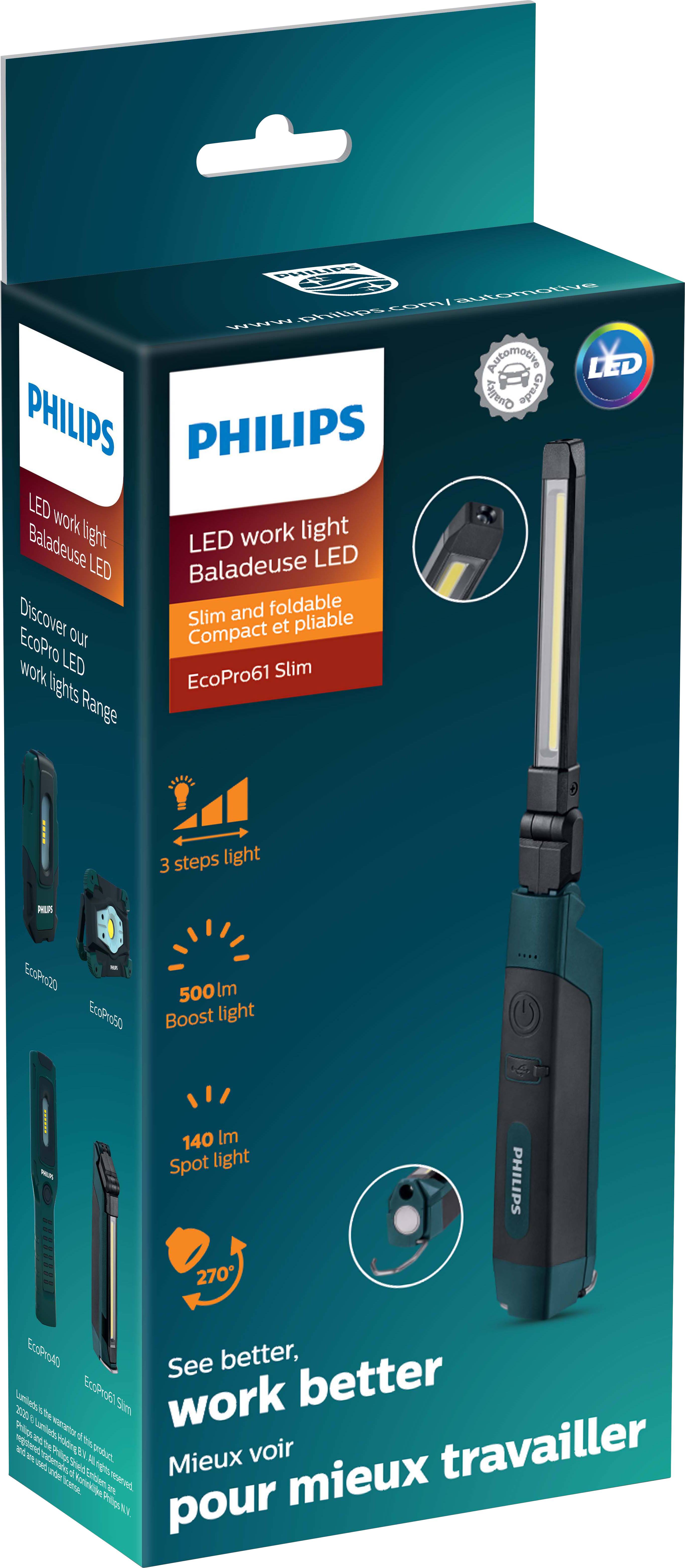 Philips RC620X1 EcoPro61 Slim LED Arbeitsleuchte akkubetrieben 5 W 500 lm