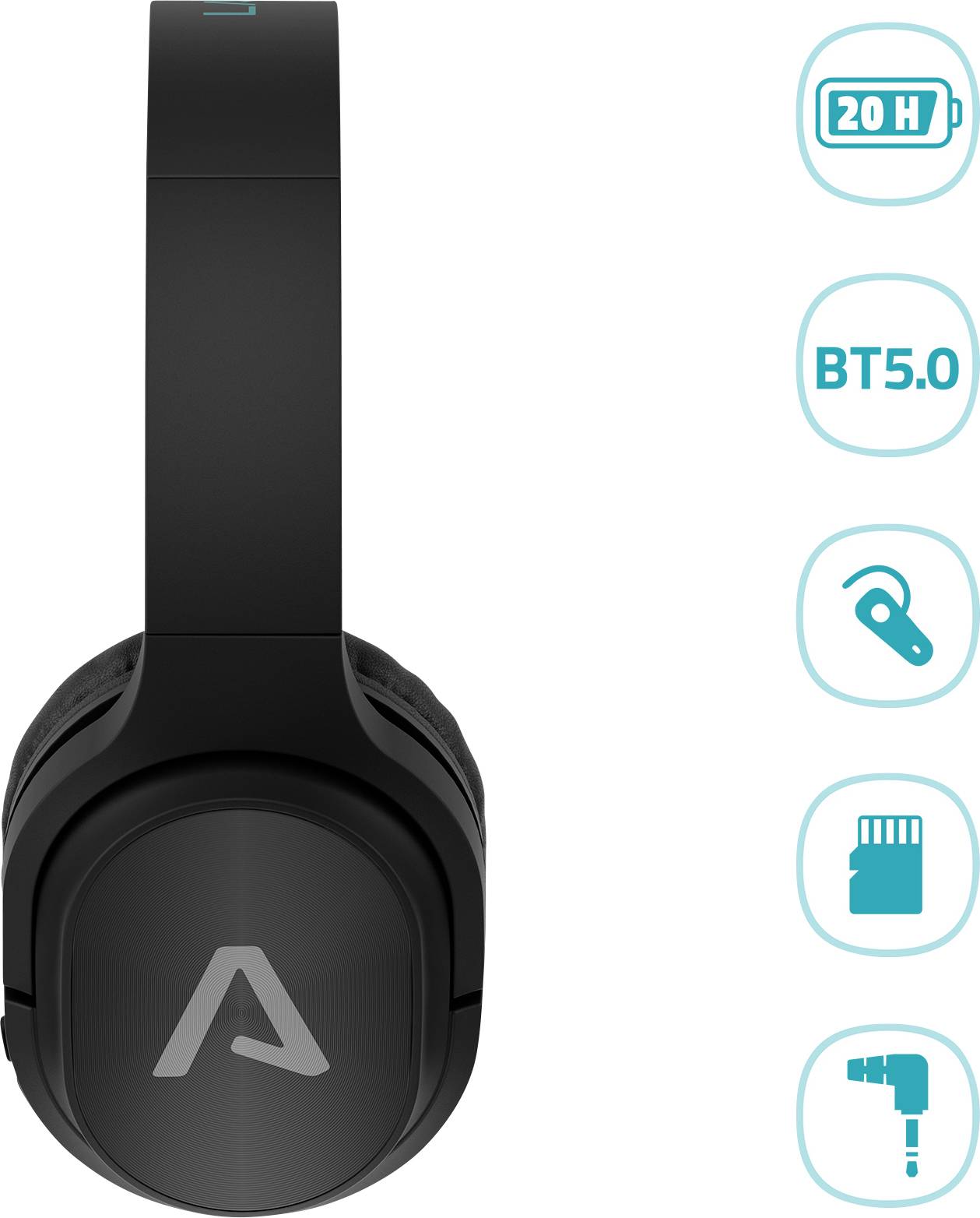 Lamax Base1 Over Ear Kopfhörer Bluetooth®, kabelgebunden Faltbar, Headset, MP3-Player