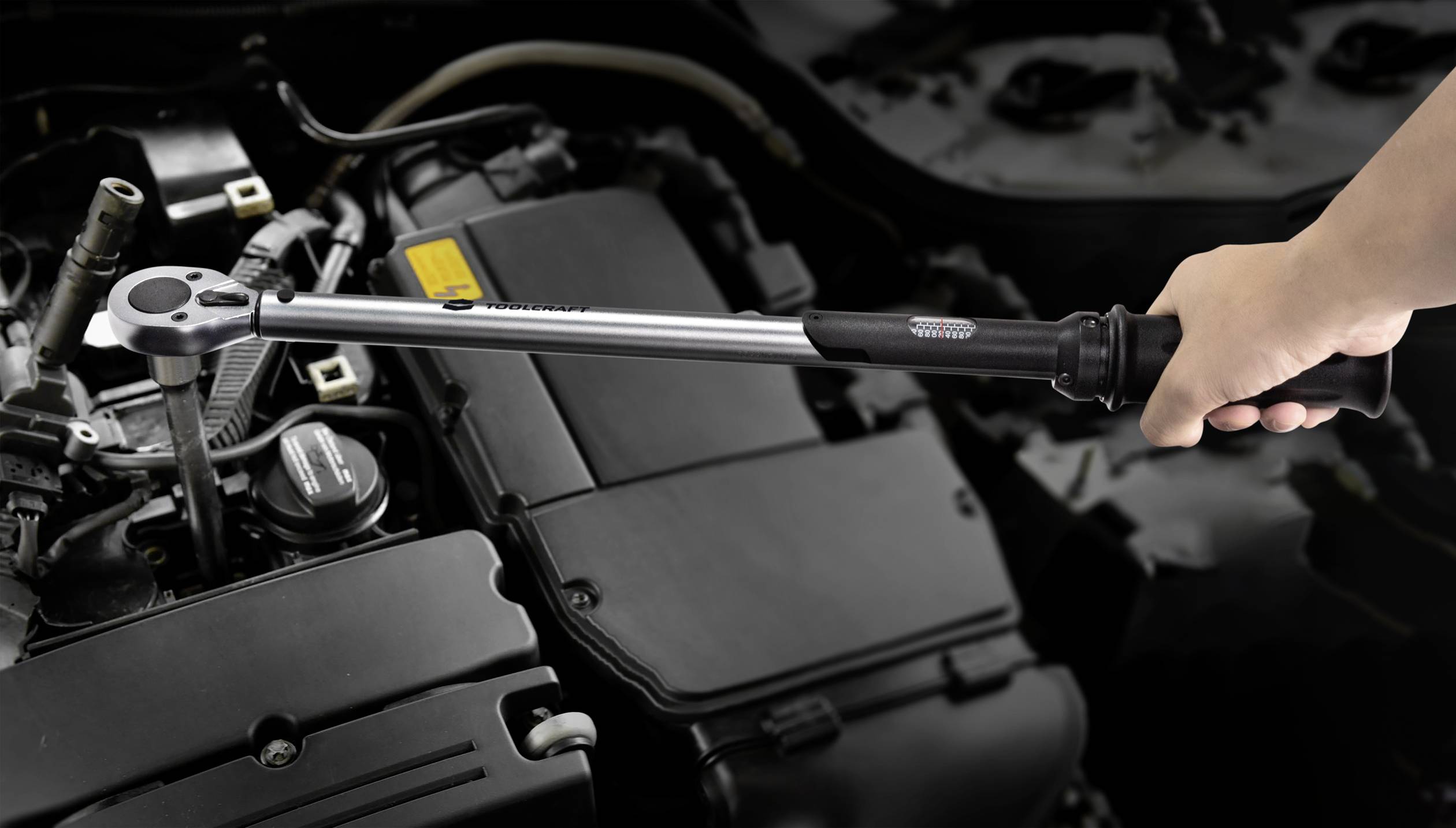 TOOLCRAFT TO-6910719 Drehmomentschlüssel mit Umschaltknarre 1/2" (12.5 mm) 40 - 210 Nm