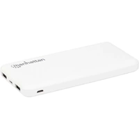 Manhattan Powerbank 10000 mAh Lithium Weiß Statusanzeige Manhattan Powerbank 10000 mAh Lithium Weiß Statusanzeige