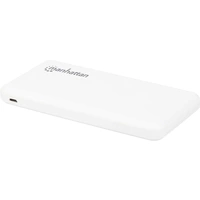 Manhattan Powerbank 10000 mAh Lithium Weiß Statusanzeige Manhattan Powerbank 10000 mAh Lithium Weiß Statusanzeige