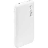 Manhattan Powerbank 10000 mAh Lithium Weiß Statusanzeige Manhattan Powerbank 10000 mAh Lithium Weiß Statusanzeige