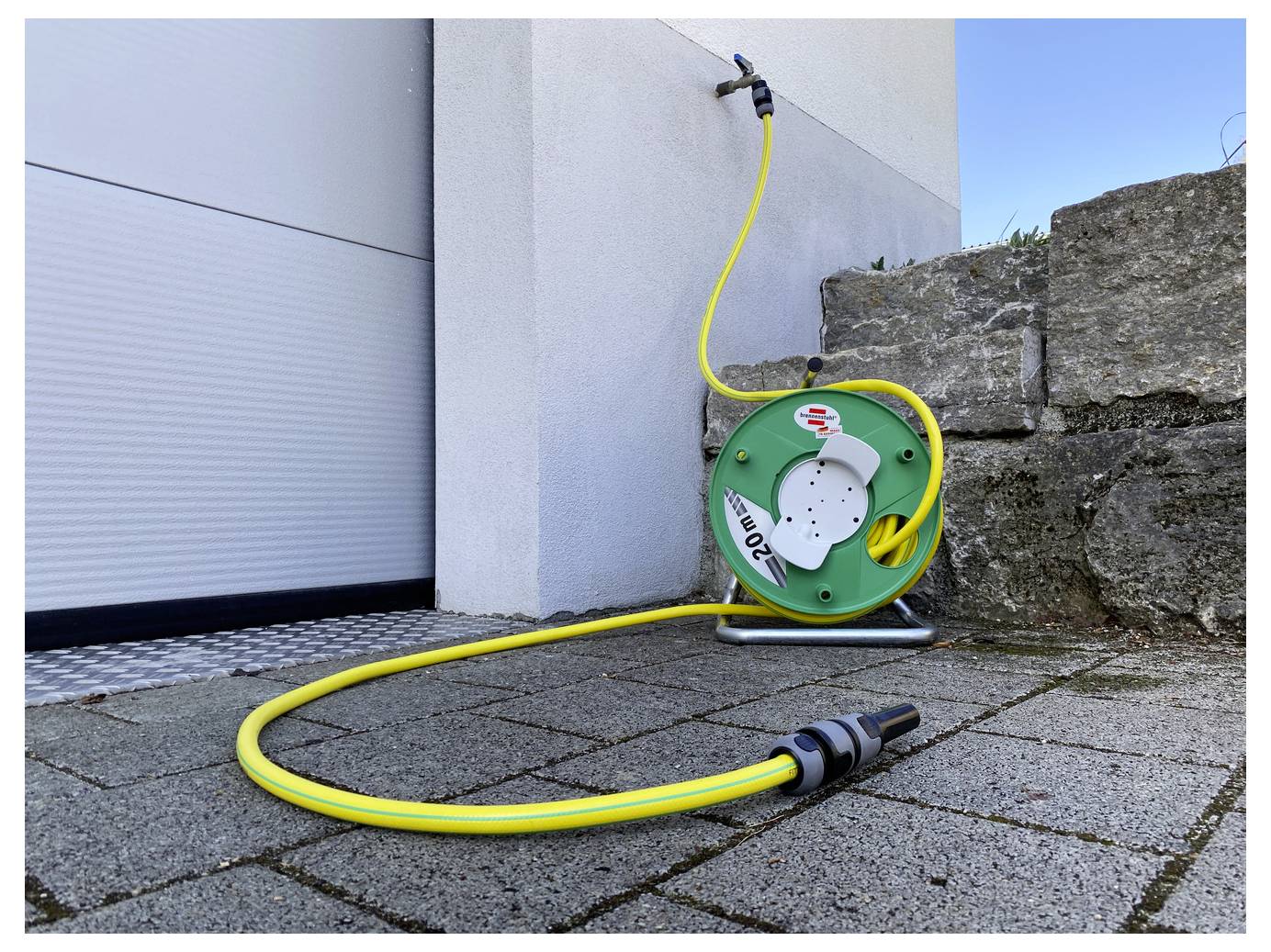Brennenstuhl 1237130 WS32 Gartenschlauchtrommel 20 m 1/2 Zoll 1 St. Grün, Gelb