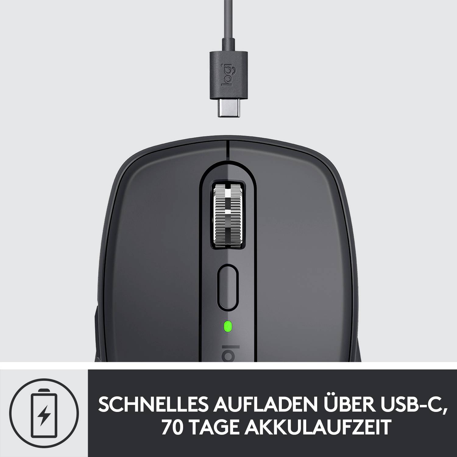 Logitech MX Anywhere 3 Maus Bluetooth®, Funk Laser Graphite 6 Tasten 1000 dpi Wiederaufladbar