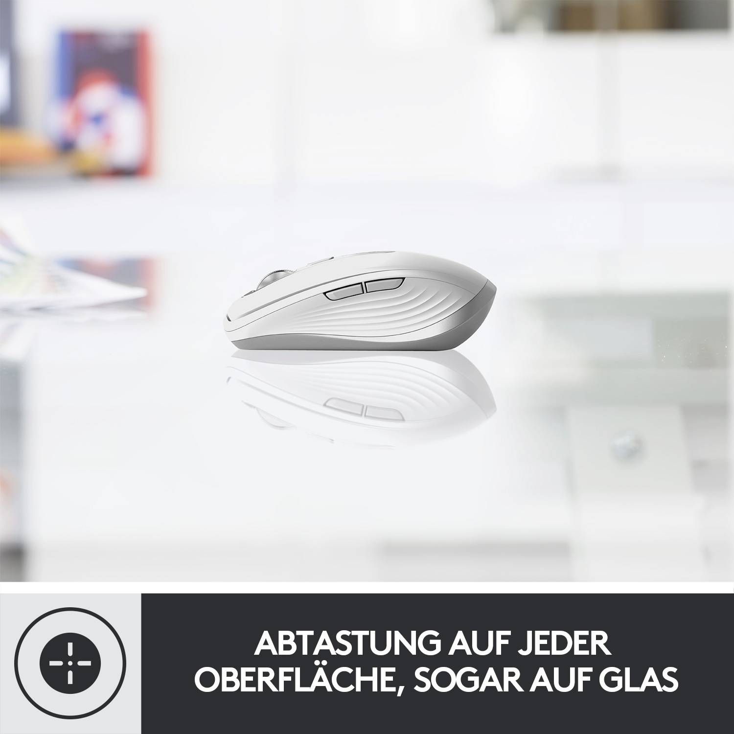 Logitech MX Anywhere 3 Maus Bluetooth®, Funk Laser Hellgrau 6 Tasten 1000 dpi Wiederaufladbar