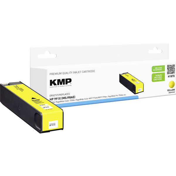 KMP Druckerpatrone Kompatibel ersetzt HP 991X, M0J98AE Gelb H187X 1767,4009