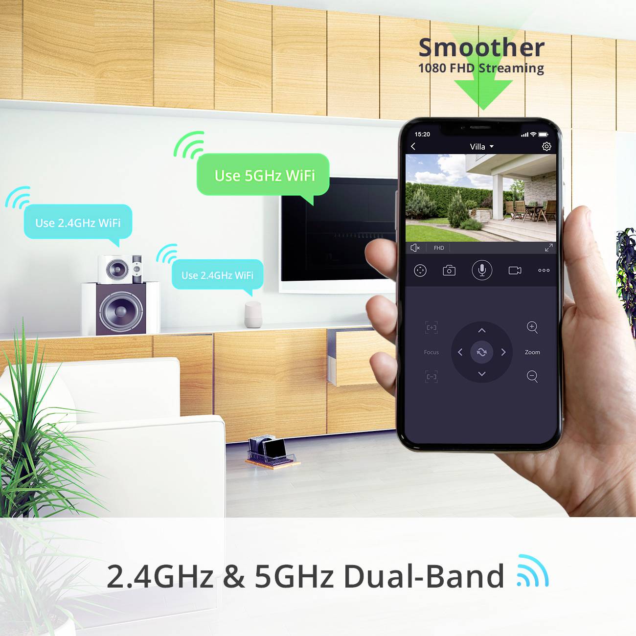 Foscam SD2X fssd2x WLAN IP Überwachungskamera 1920 x 1080 Pixel