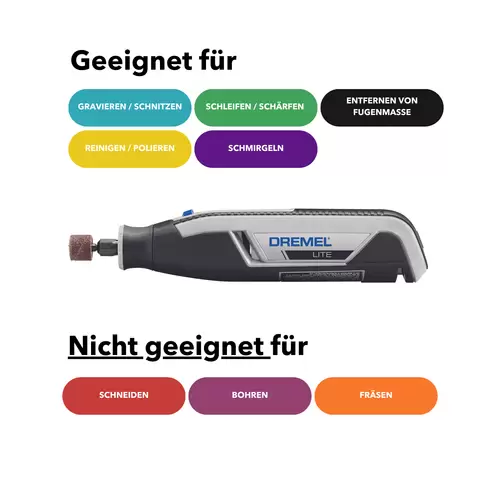 Dremel LITE 7760-15 EU F0137760JA Multifunktionswerkzeug inkl. Akku, mit Zubehör 3.6V 2.0Ah Dremel LITE 7760-15 EU F0137760JA Multifunktionswerkzeug inkl. Akku, mit Zubehör 3.6V 2.0Ah