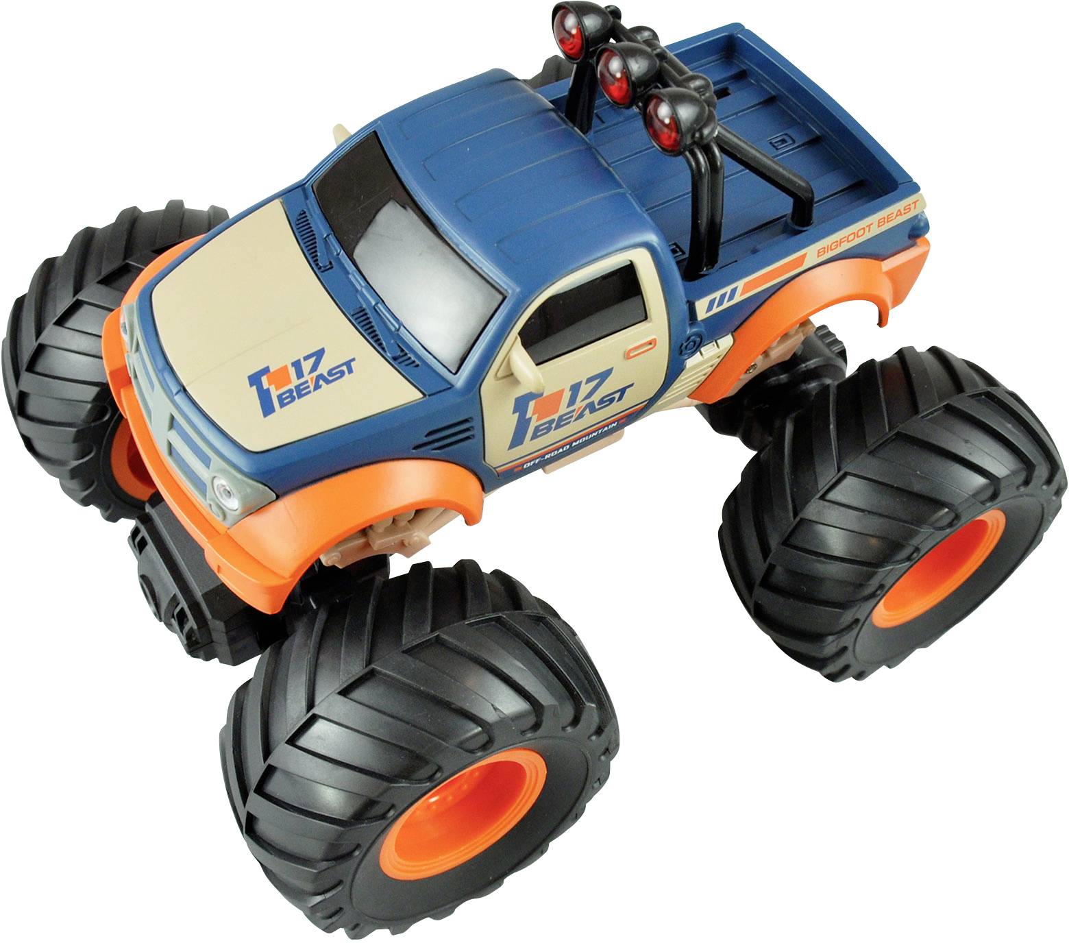 Amewi Orange, Blau Brushed 1:18 RC Modellauto Elektro Monstertruck Heckantrieb (2WD) RtR 2,4 GHz