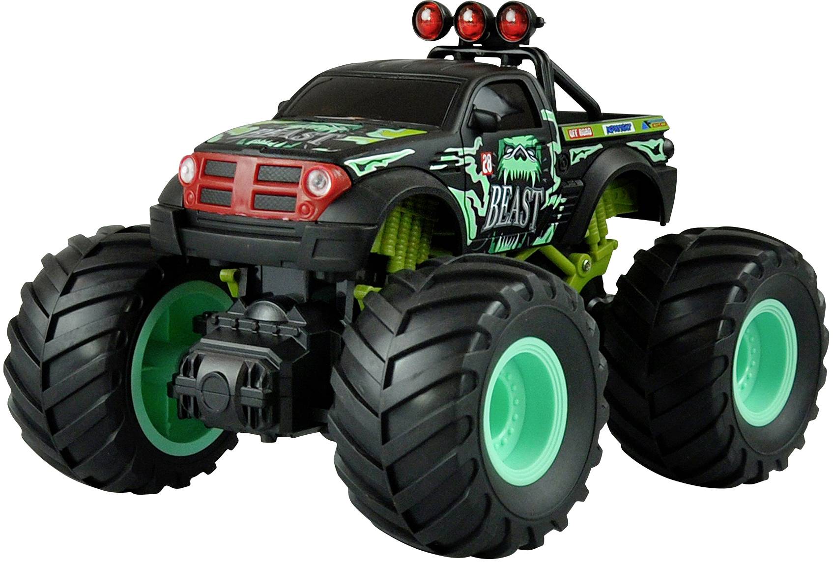 Amewi Grün Brushed 1:18 RC Modellauto Elektro Monstertruck Heckantrieb (2WD) RtR 2,4 GHz