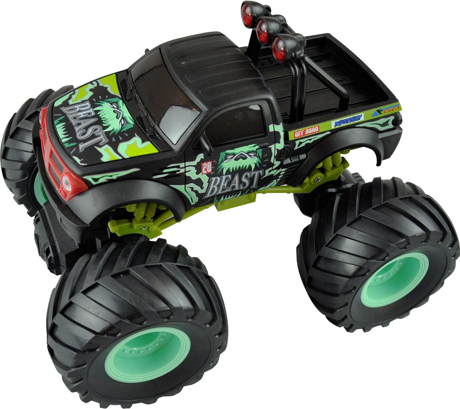 Amewi Grün Brushed 1:18 RC Modellauto Elektro Monstertruck Heckantrieb (2WD) RtR 2,4 GHz