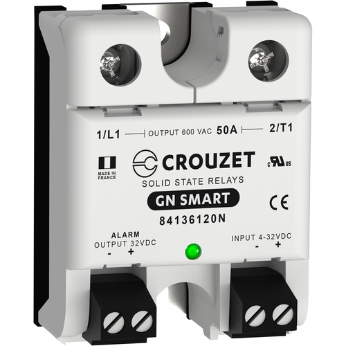 Crouzet Halbleiterrelais 84136120N 50A Schaltspannung (max.): 600 V/AC Nullspannungsschaltend 1St.