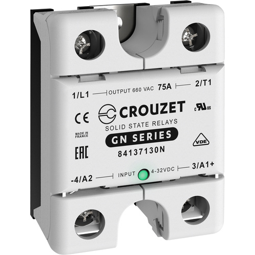 Crouzet Halbleiterrelais 84137130N 75A Schaltspannung (max.): 660 V/AC Nullspannungsschaltend 1St.