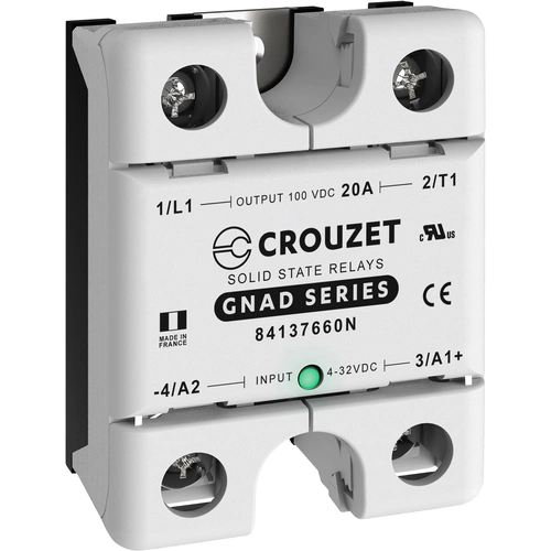 Crouzet Halbleiterrelais 84137660N 20A Schaltspannung (max.): 100 V/AC Gleichstromschaltung 1St. Crouzet Halbleiterrelais 84137660N 20A Schaltspannung (max.): 100 V/AC Gleichstromschaltung 1St.
