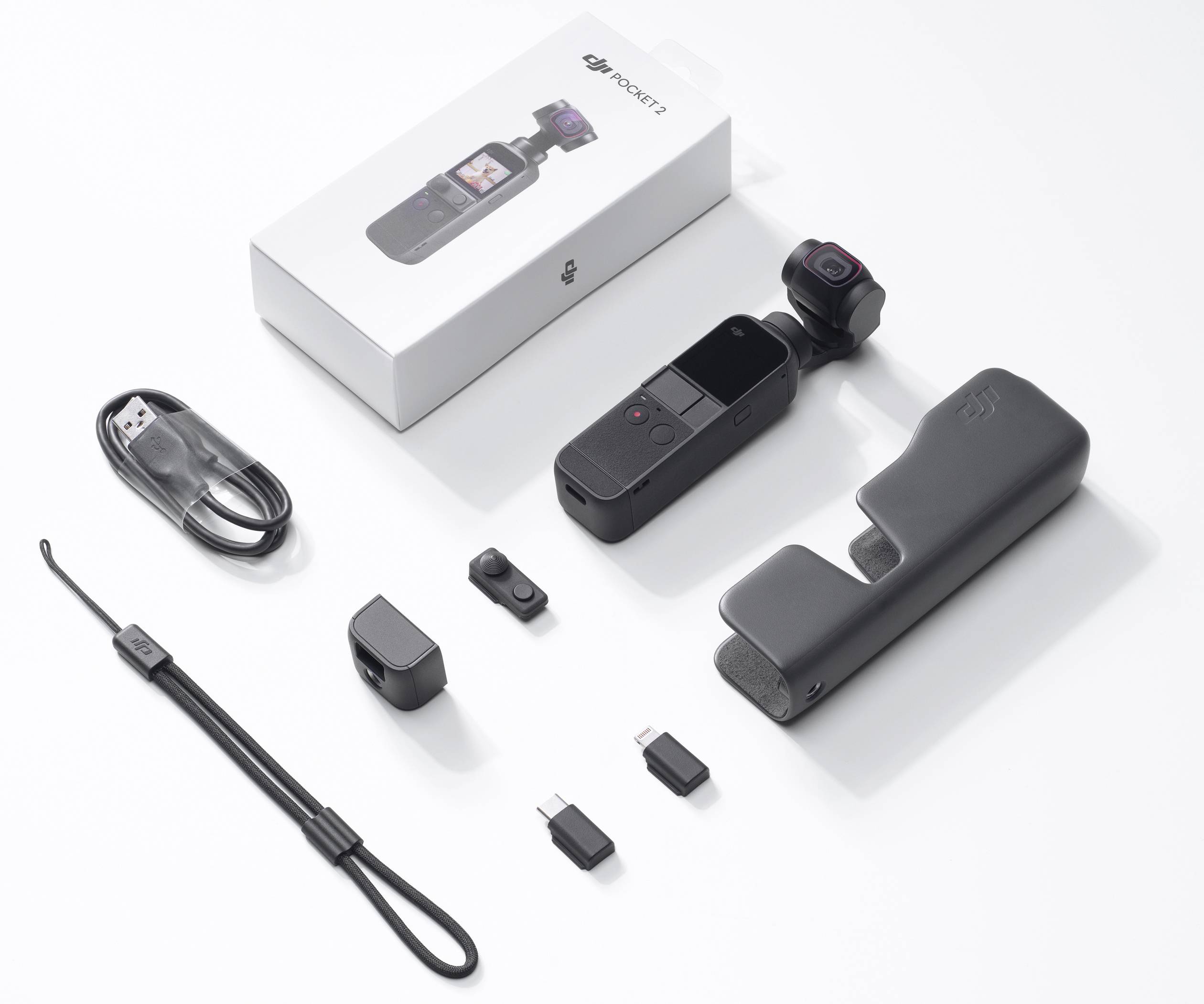 DJI Pocket 2 Action Cam 4K, Ultra HD, Bildstabilisierung, integriertes 3-Achsen-Gimbal, Mini-Kamera, Zeitlupe/Zeitraffer