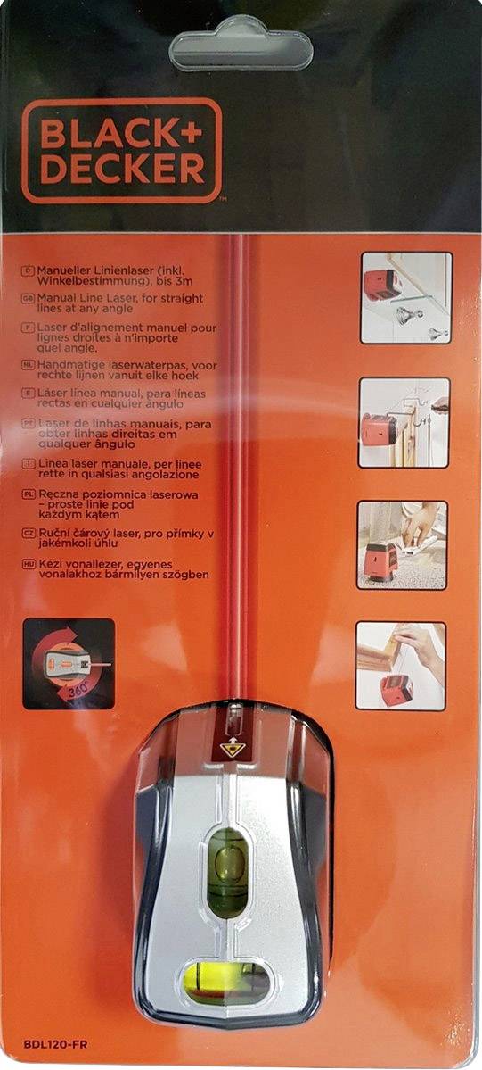 Black & Decker BDL120-FR BDL120-FR Laser-Wasserwaage 1.5m 1 mm/m