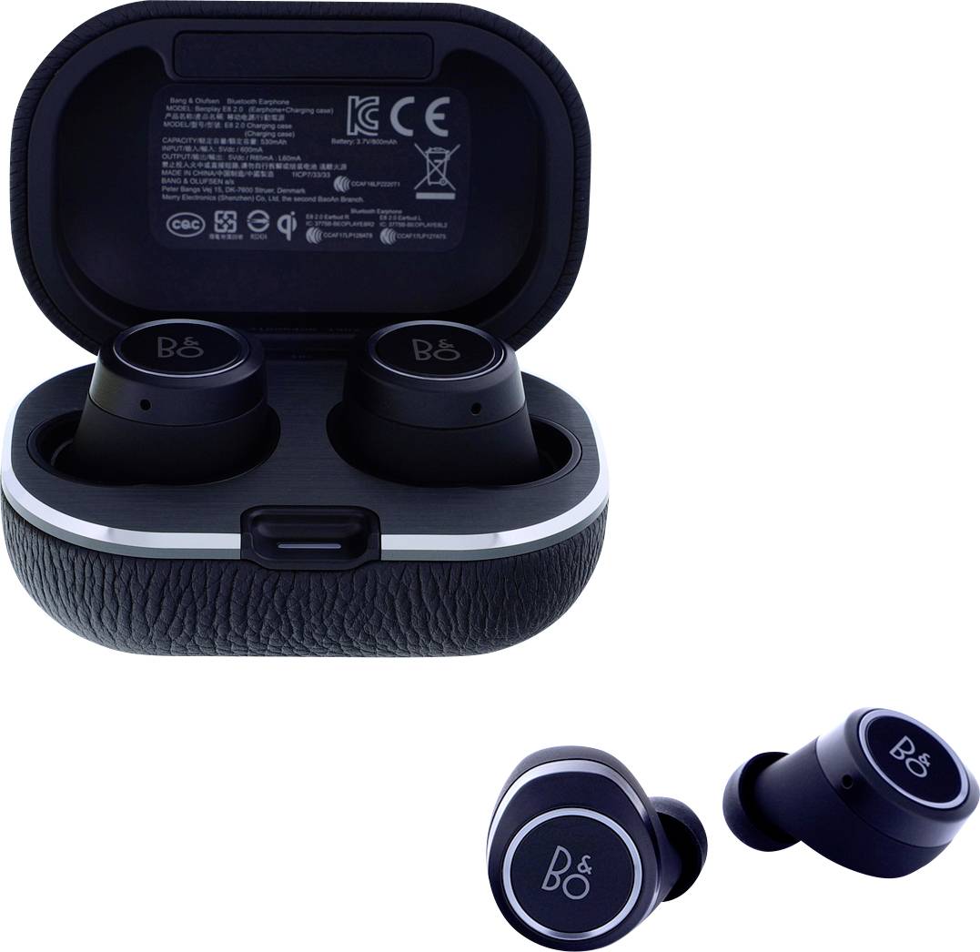 Beoplay E8 2.0 Studio In Ear Kopfhörer Bluetooth® Schwarz Lautstärkeregelung, mit Bluetooth® Basisstation, Touch-Steuerung