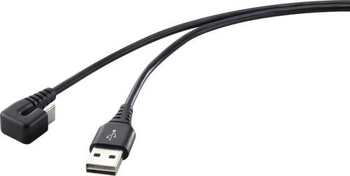 Renkforce USB-Kabel USB 2.0 USB-C® Stecker, USB-A Stecker 1.00 m Schwarz RF-4609276