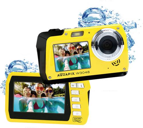 Easypix Aquapix W3048 Y Edge yellow Digitalkamera 48 Megapixel Gelb Unterwasserkamera, Frontdisplay  - Onlineshop Voelkner