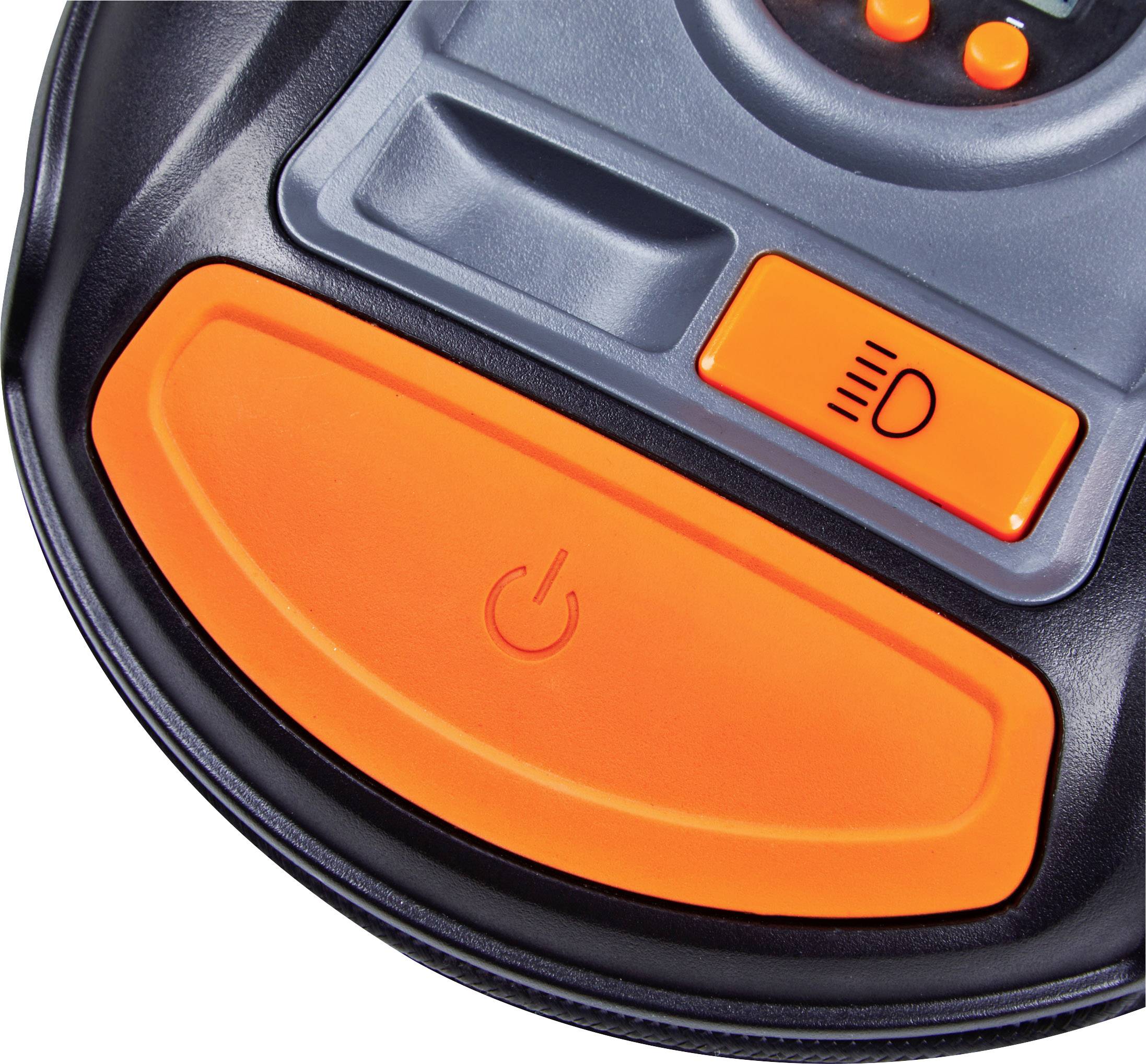 Osram Automotive OTI450 Kompressor 12V Adapter zum Betrieb per Kabel, Digitales Display, Kabelfach/-aufnahme, mit Arbeitslampe