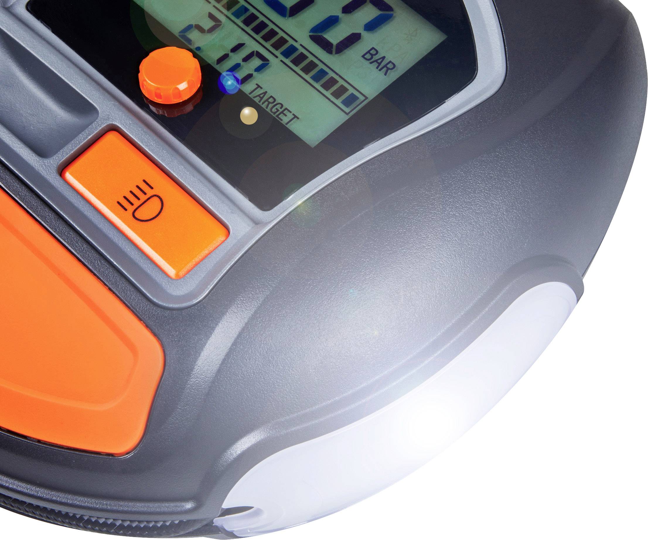 Osram Automotive OTI1000 Kompressor Digitales Display, Überlastungsschutz, mit Arbeitslampe, Kabelfach/-aufnahme