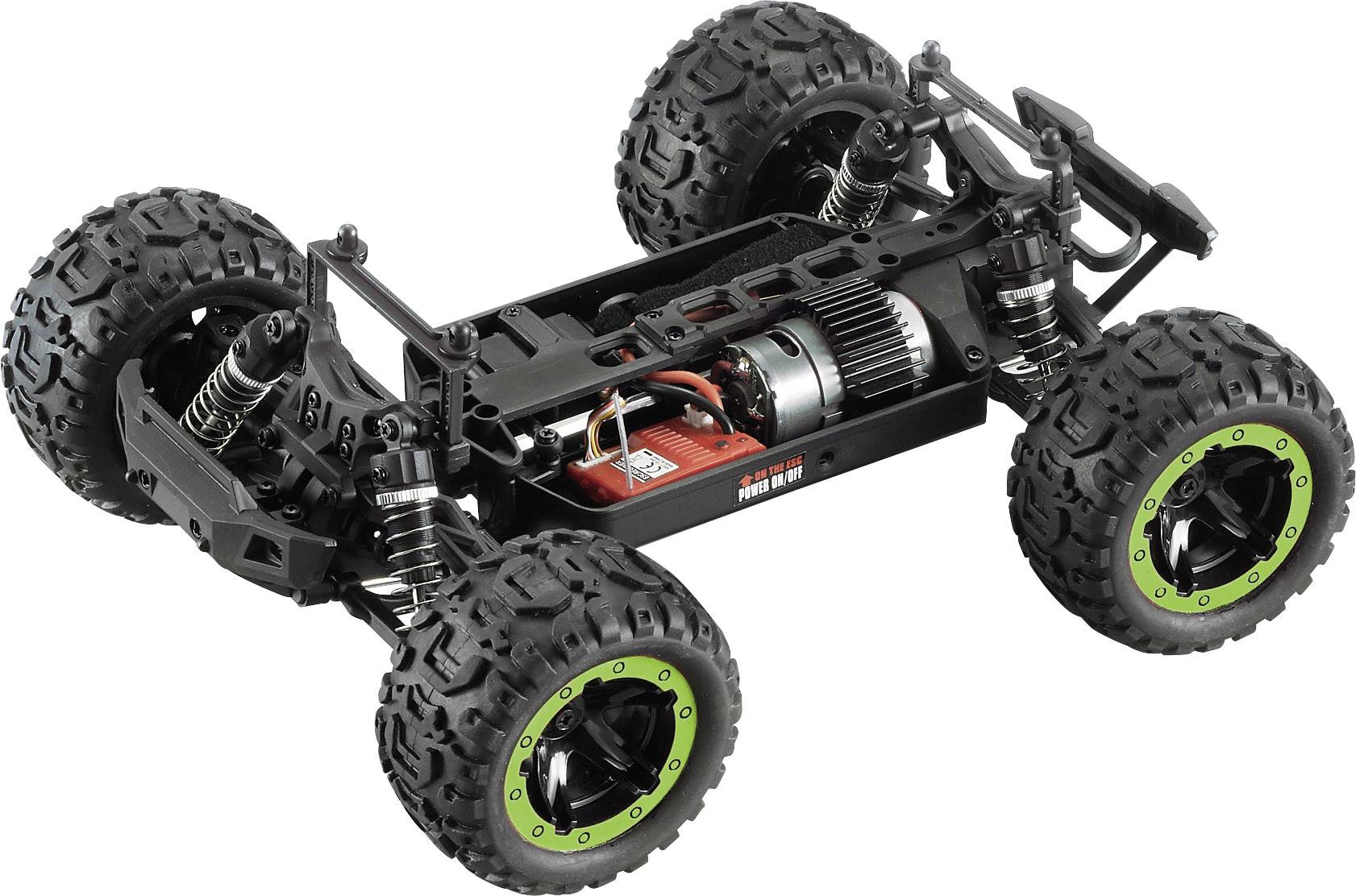 Blackzon SLAYER 1/16TH 4WD ELECTRIC TRUCK Schwarz/Grün Brushed 1:16 RC Modellauto Elektro Monstertruck Allradantrieb (4WD) RtR
