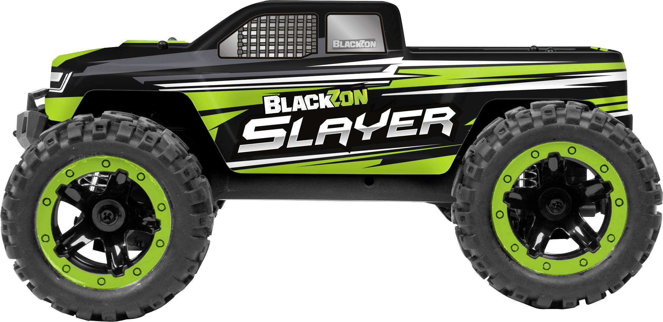 Blackzon SLAYER 1/16TH 4WD ELECTRIC TRUCK Schwarz/Grün Brushed 1:16 RC Modellauto Elektro Monstertruck Allradantrieb (4WD) RtR