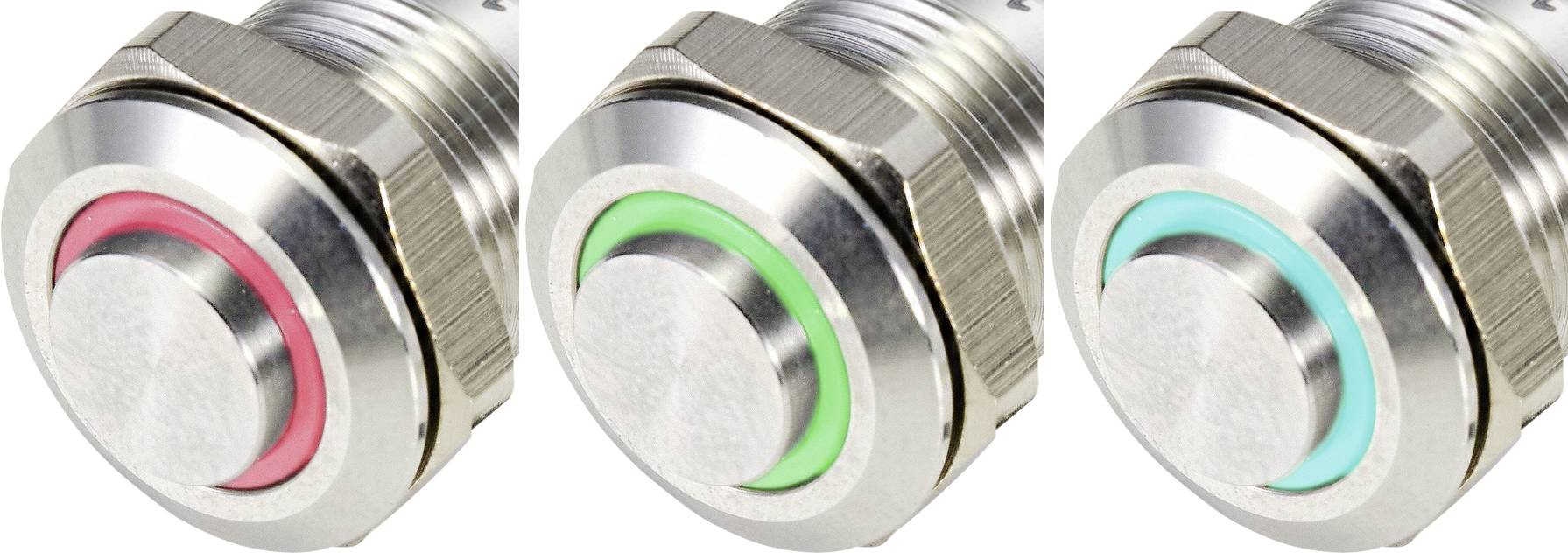 TRU COMPONENTS TC-9219012 Drucktaster 48 V/AC 2A 1 x Aus/(Ein) tastend RGB IP67 1St.