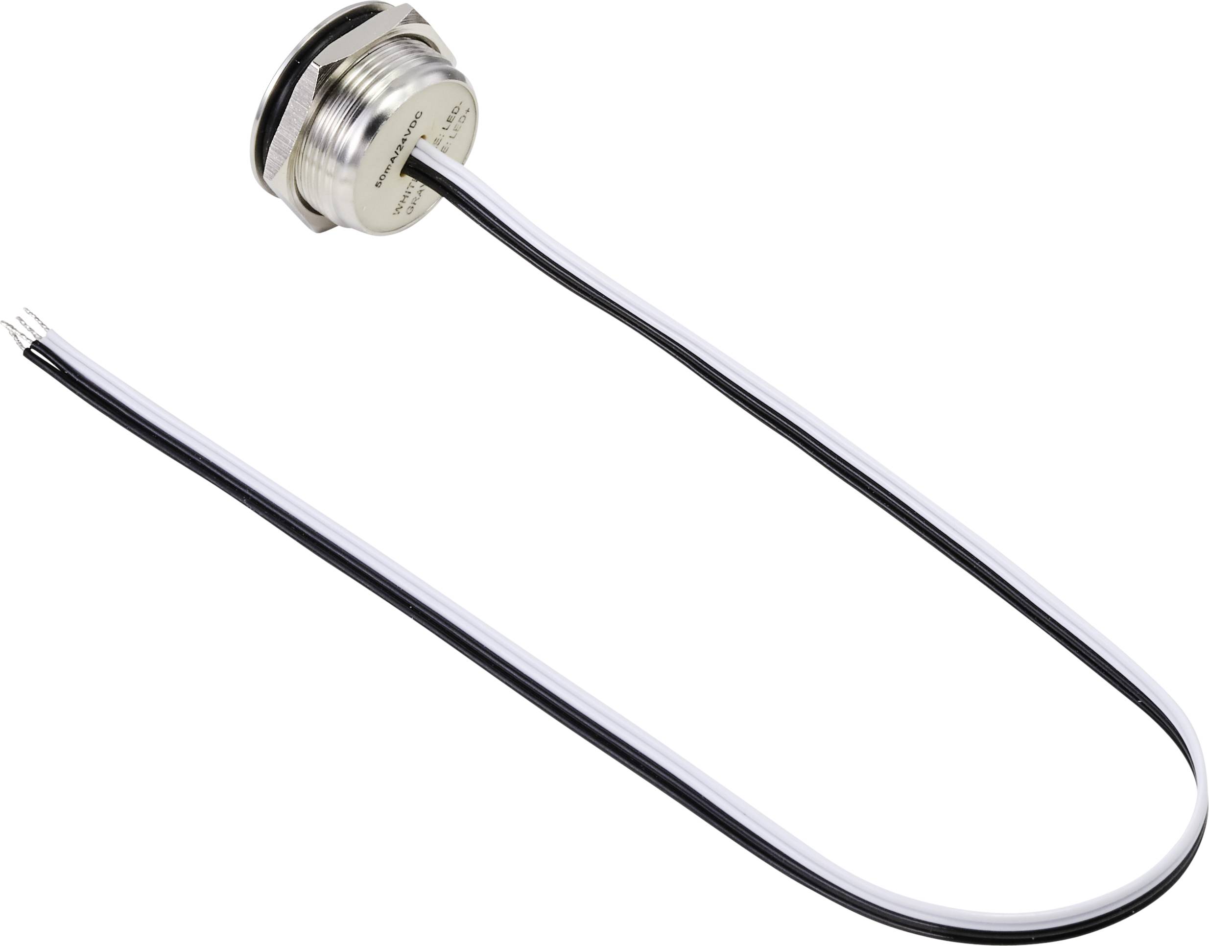 TRU COMPONENTS TC-9219112 Drucktaster 24 V/DC 50mA 1 x Aus/(Ein) tastend Grün IP40 1St.