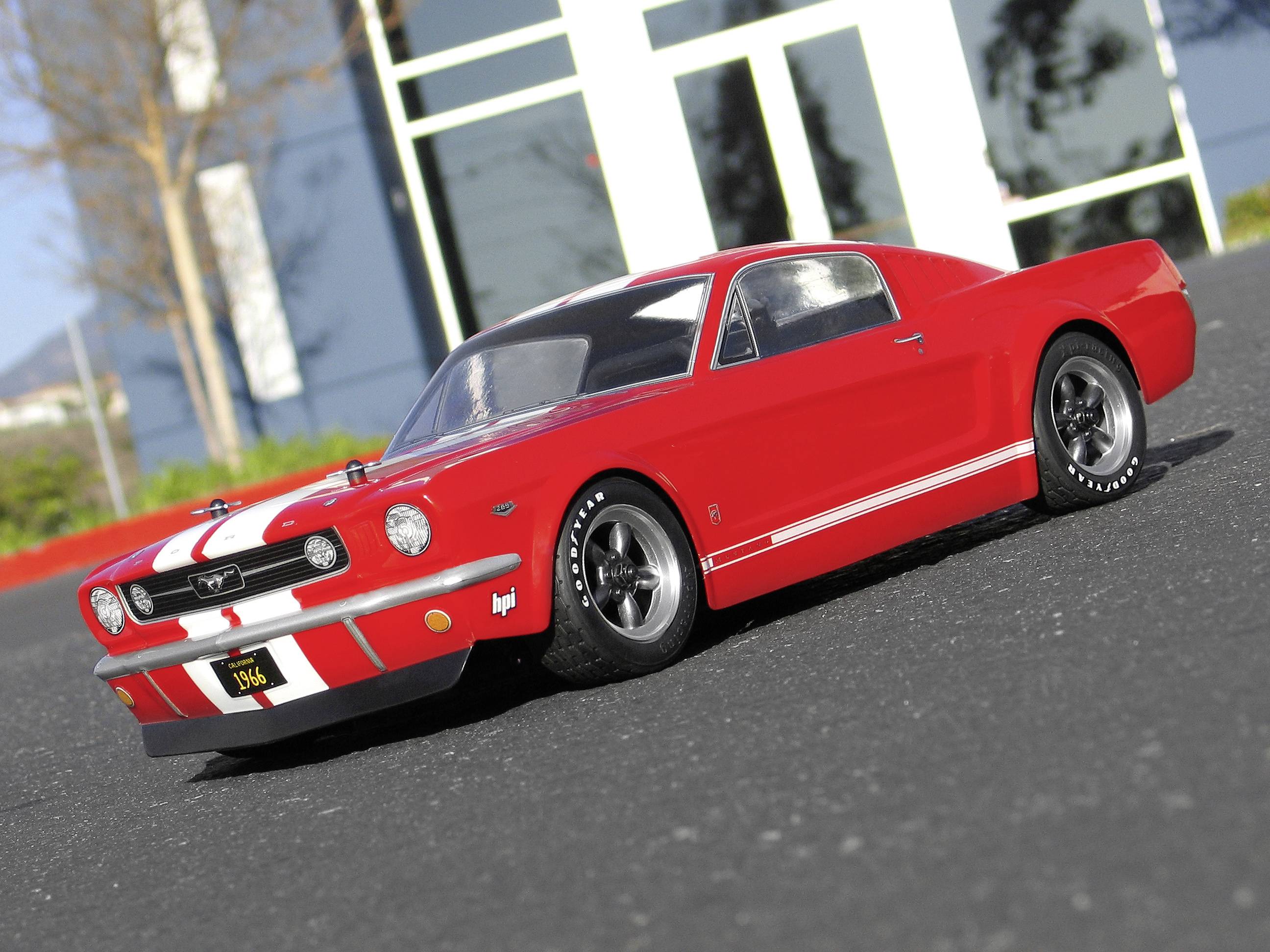 HPI Racing 17519 1:10 Karosserie 1966 Ford Mustang Gt Body 200mm Unlackiert, nicht ausgeschnitten