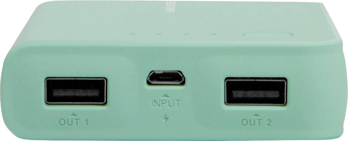 RealPower PB-10k Powerbank 10000 mAh Li-Ion Opal Blue